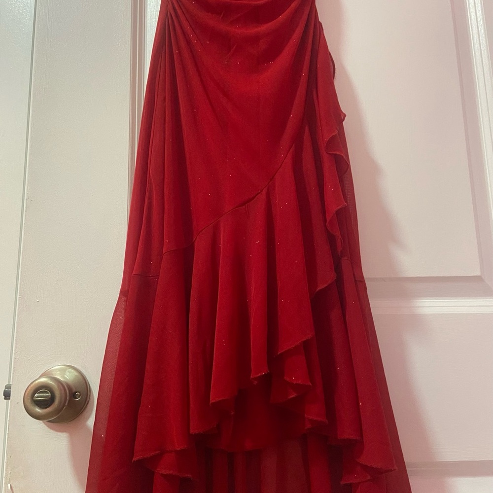 City Triangles Red Ruffle Dress - Picture 7 of 11